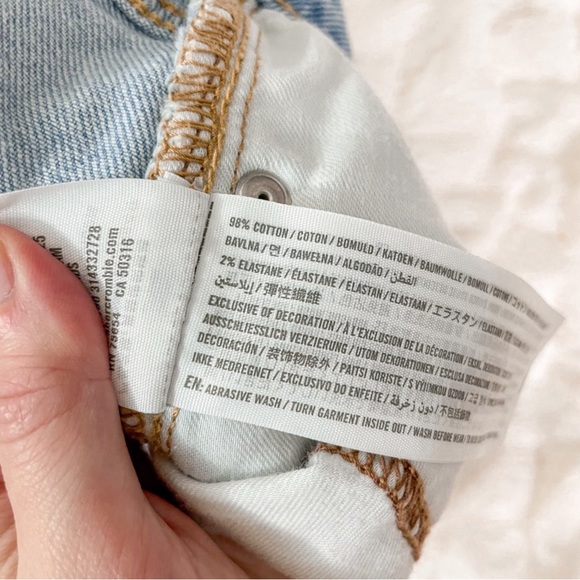 Men's Hollister Slim Denim Short 9" Light Wash Size 30 - Picture 7 of 7